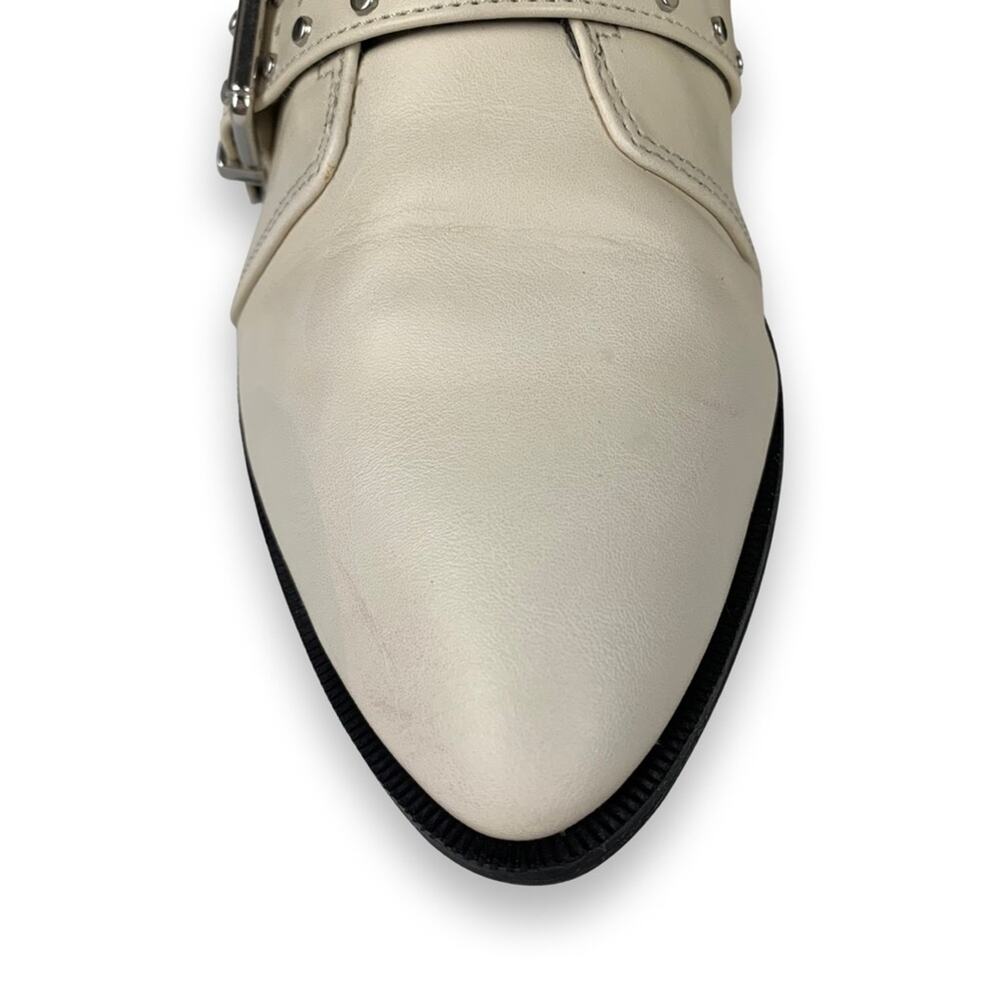 Circus by Sam Edelman Ivory Hutton Leather Ankle Boot with Straps and Buckles - Picture 9 of 9